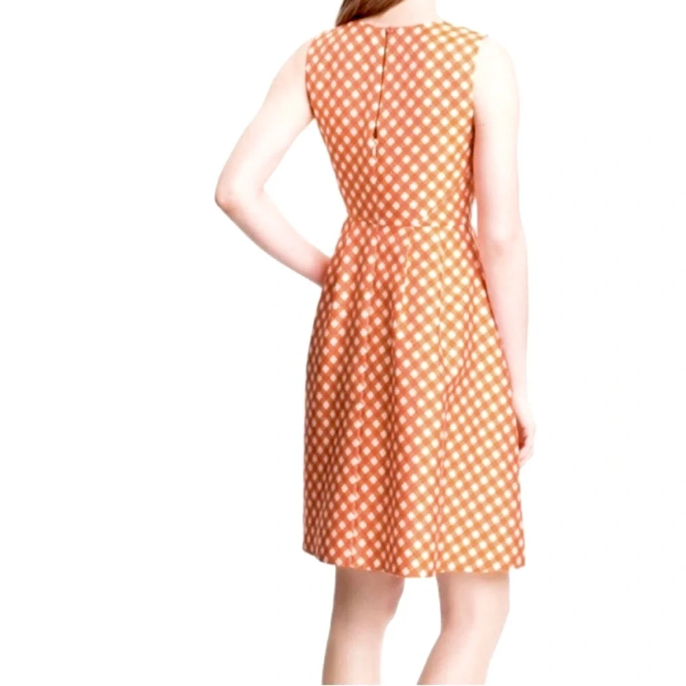 NWT Kate Spade Sleeveless Talulah Orange Gingham A-line Dress